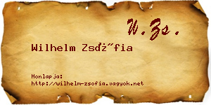 Wilhelm Zsófia névjegykártya